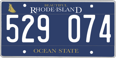 RI license plate 529074