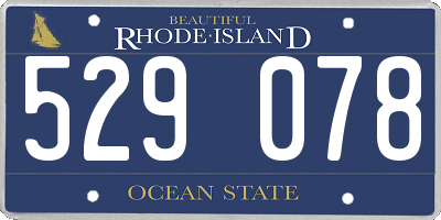 RI license plate 529078