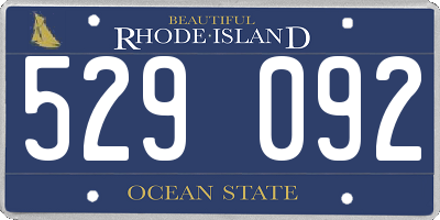 RI license plate 529092