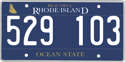 RI license plate 529103