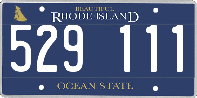 RI license plate 529111