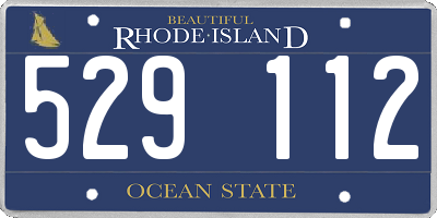 RI license plate 529112