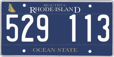 RI license plate 529113