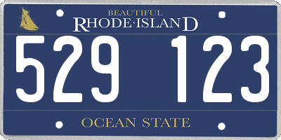 RI license plate 529123