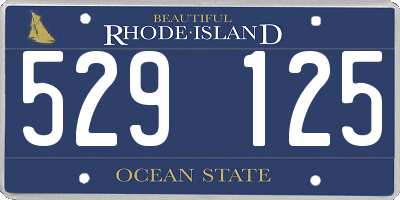 RI license plate 529125