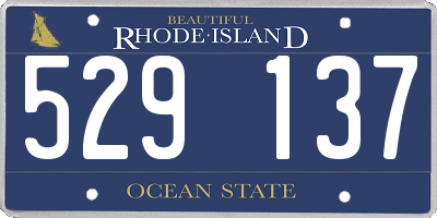 RI license plate 529137