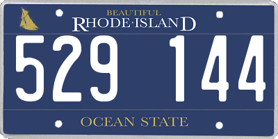 RI license plate 529144