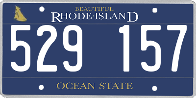 RI license plate 529157