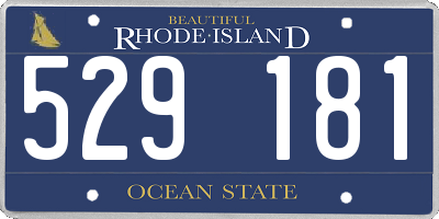 RI license plate 529181
