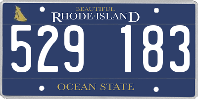 RI license plate 529183
