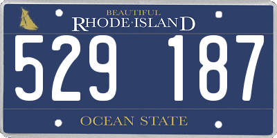 RI license plate 529187