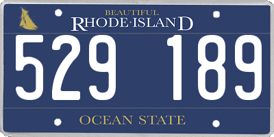 RI license plate 529189