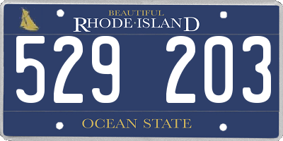 RI license plate 529203