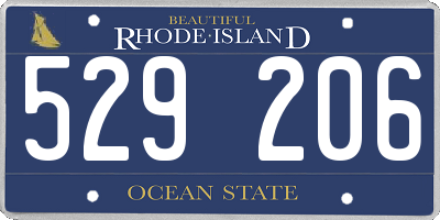 RI license plate 529206