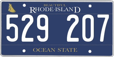 RI license plate 529207