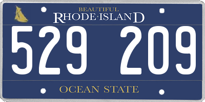 RI license plate 529209