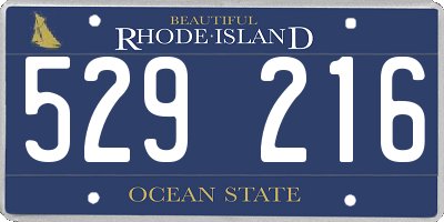 RI license plate 529216