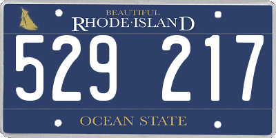 RI license plate 529217