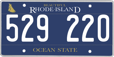 RI license plate 529220