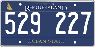 RI license plate 529227