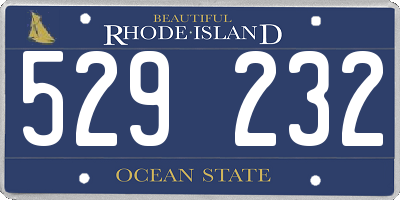 RI license plate 529232