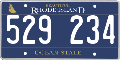 RI license plate 529234