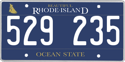 RI license plate 529235