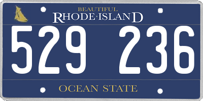 RI license plate 529236
