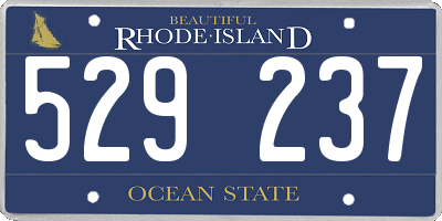 RI license plate 529237