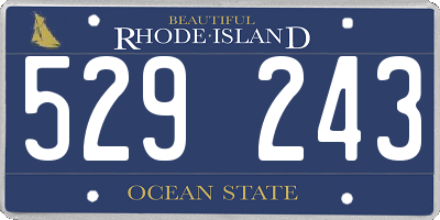 RI license plate 529243