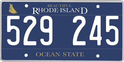 RI license plate 529245