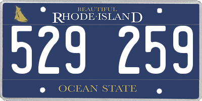 RI license plate 529259