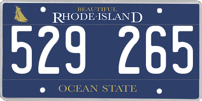 RI license plate 529265