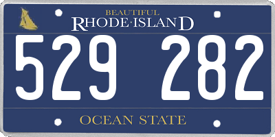 RI license plate 529282