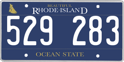 RI license plate 529283