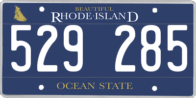 RI license plate 529285