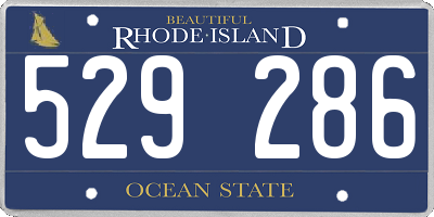 RI license plate 529286