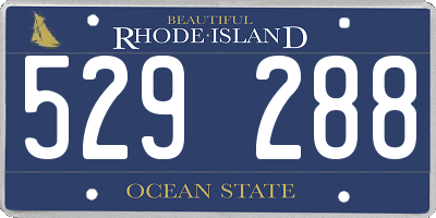 RI license plate 529288