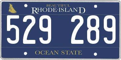 RI license plate 529289