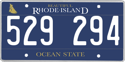 RI license plate 529294