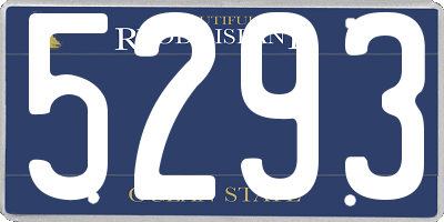 RI license plate 5293