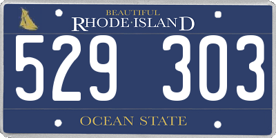 RI license plate 529303