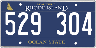 RI license plate 529304