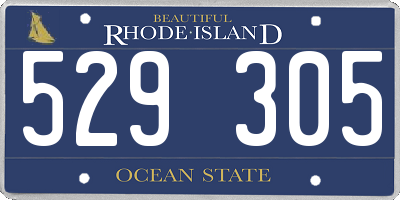 RI license plate 529305