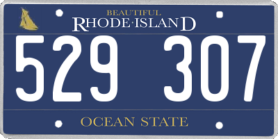 RI license plate 529307