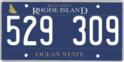 RI license plate 529309