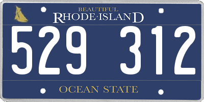 RI license plate 529312