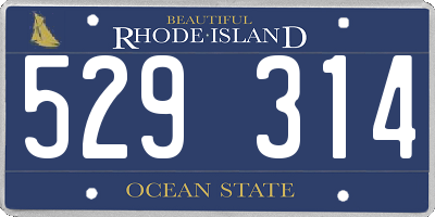 RI license plate 529314