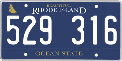 RI license plate 529316