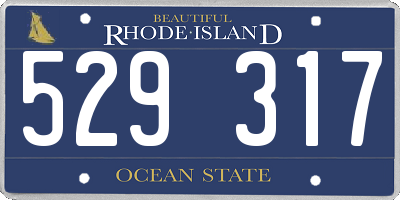 RI license plate 529317